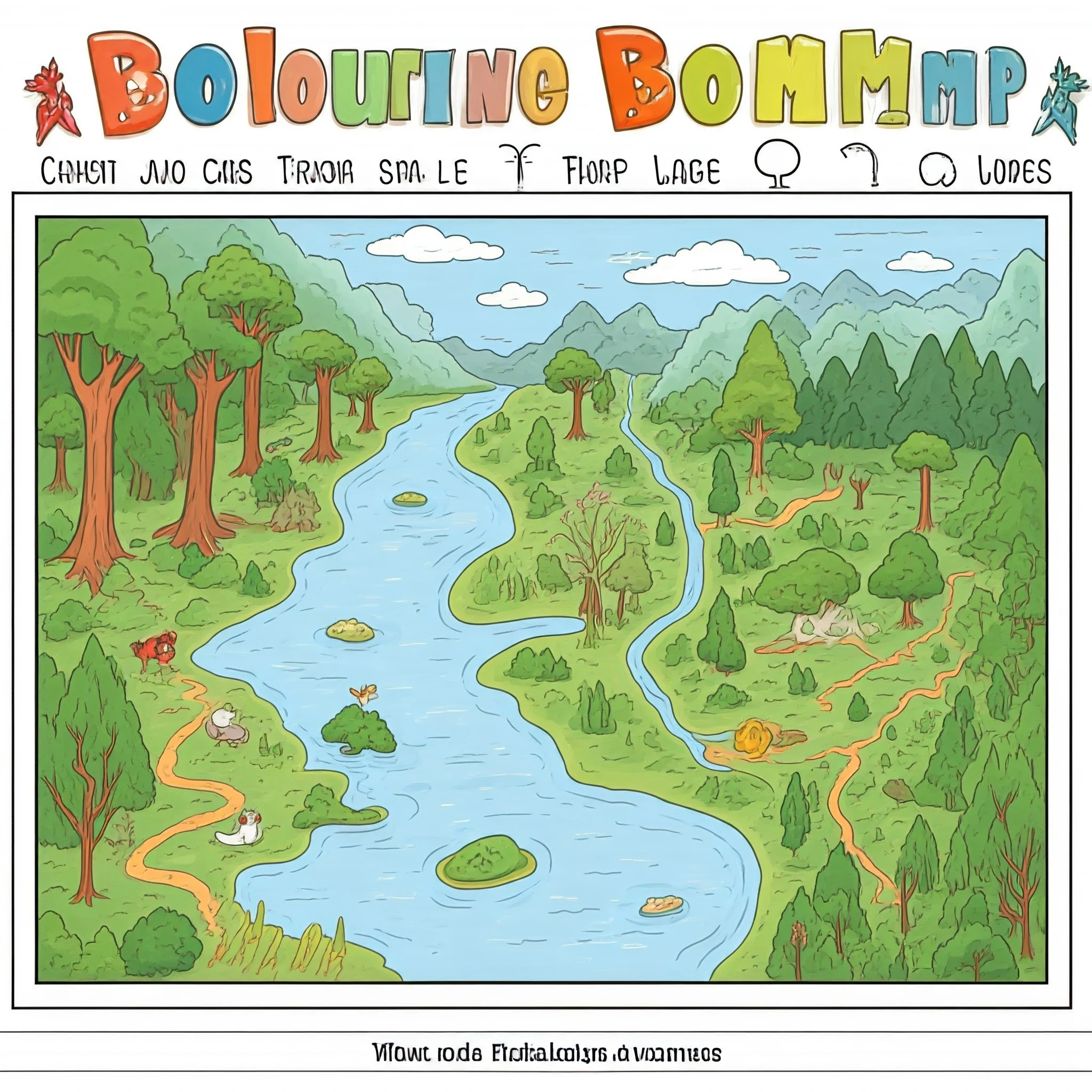 Biome Map Coloring Worksheet